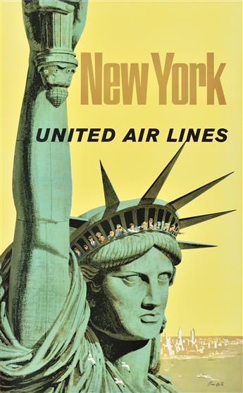 STANLEY WALTER GALLI (1912-2009) New York / United Air Lines. Circa 1960.                                                                        